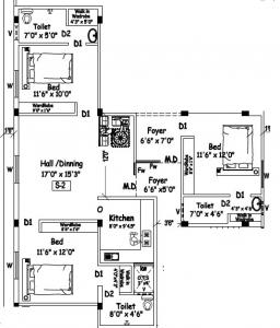 Woddies Krishna Nagar - Floor plan