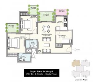 Supertech Hues - Floor plan