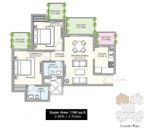 Supertech Hues - Floor plan