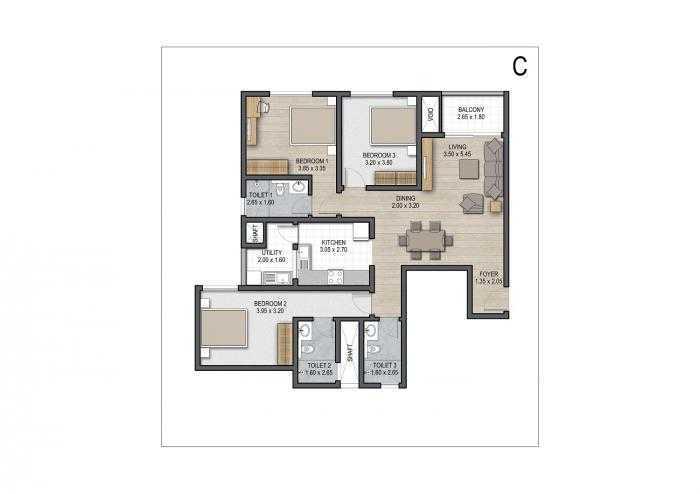 Sobha Square - Floor Plan