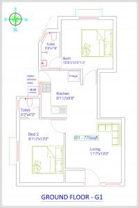 Bharathi Sai Sarovar - Floor plan