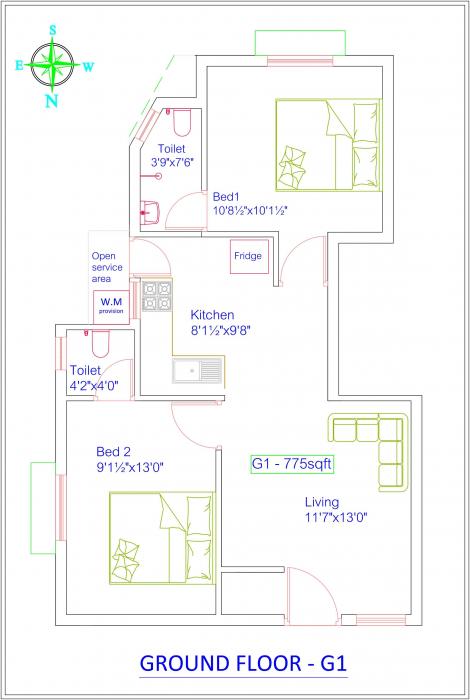 Bharathi Sai Sarovar - Floor Plan