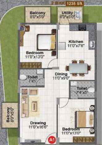 Vaishno Solitaire - Floor Plan