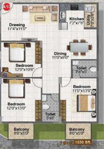 Vaishno Solitaire - Floor Plan