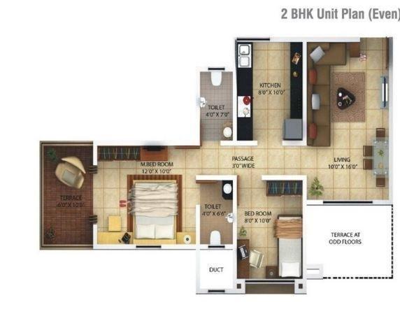 Kolte Patil Florence - Floor Plan