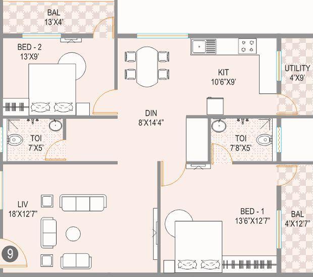 Jana Jeeva Splendour 2 - Floor Plan