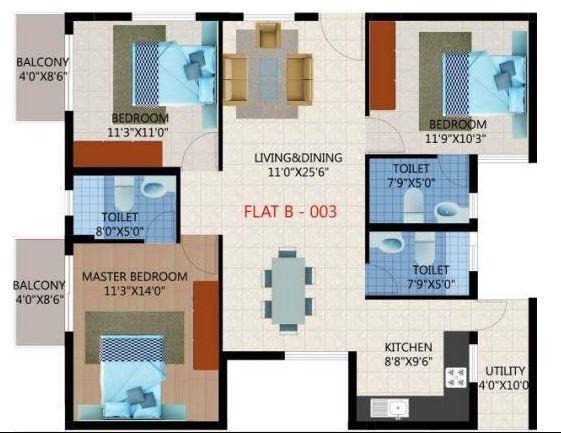 Unique Eastern Breeze - Floor Plan
