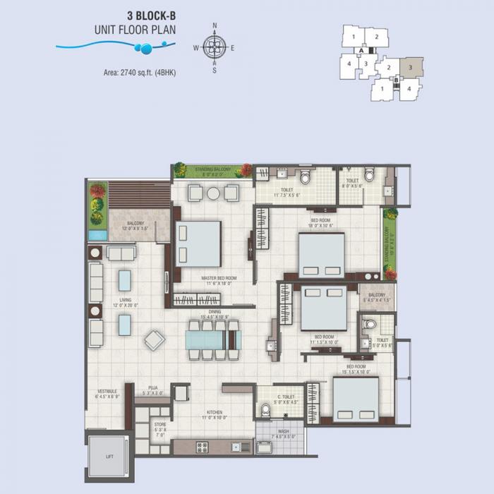 JP Iscon Riverside - Floor Plan