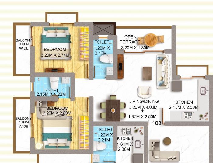 Phantom Las Terrazos - Floor Plan