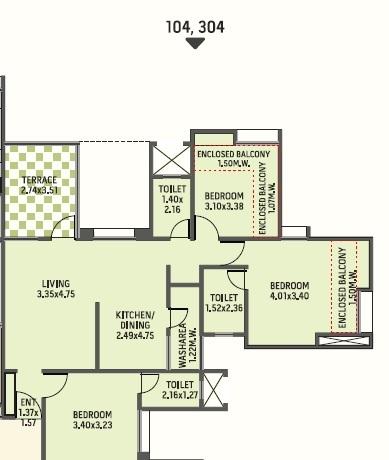 Amit Rujuta Gardenia Crest - Floor Plan