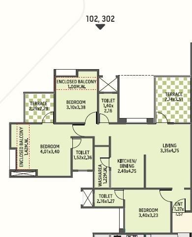 Amit Rujuta Gardenia Crest - Floor Plan