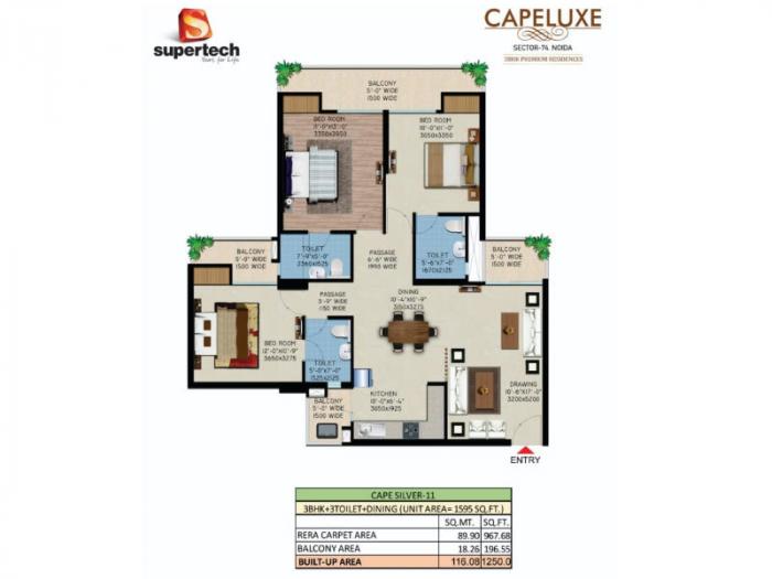 Supertech Capeluxe - Floor Plan