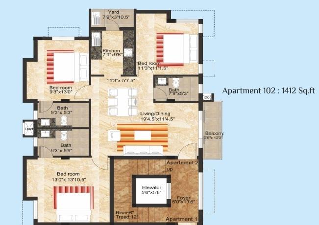Tranquil Sripushpa - Floor Plan