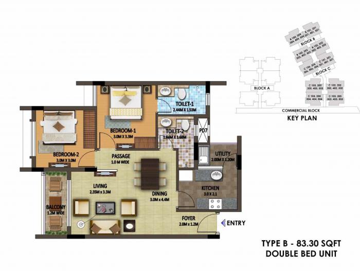 Umiya Quatro Plot B - Floor Plan