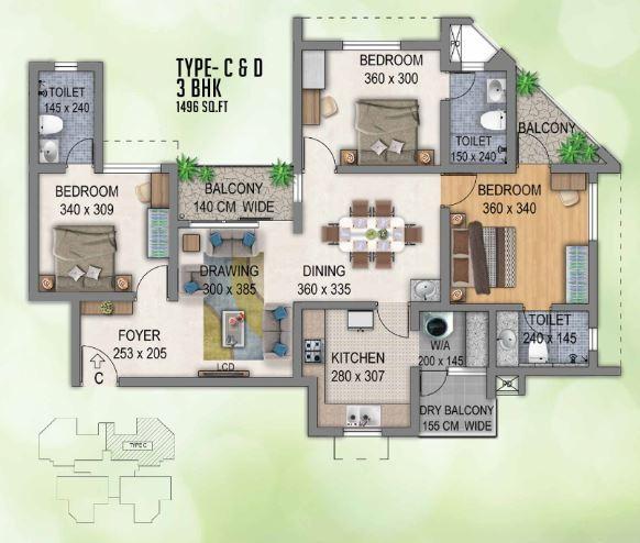 Arya Bhangy Pine Tree - Floor Plan