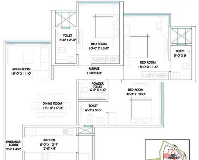 Rustomjee Summit - Floor Plan