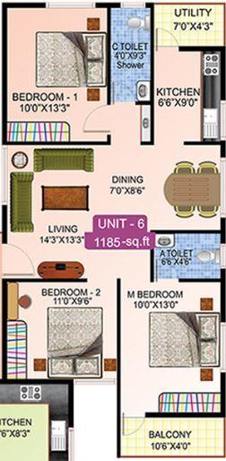 Viktras Pristine - Floor Plan