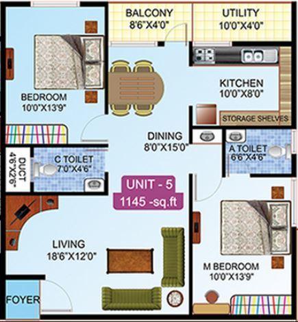 Viktras Pristine - Floor Plan