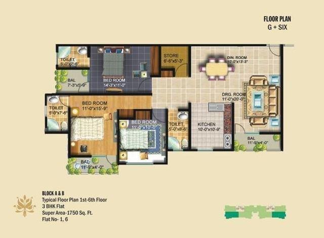 Crystal Link Apartment - Floor Plan
