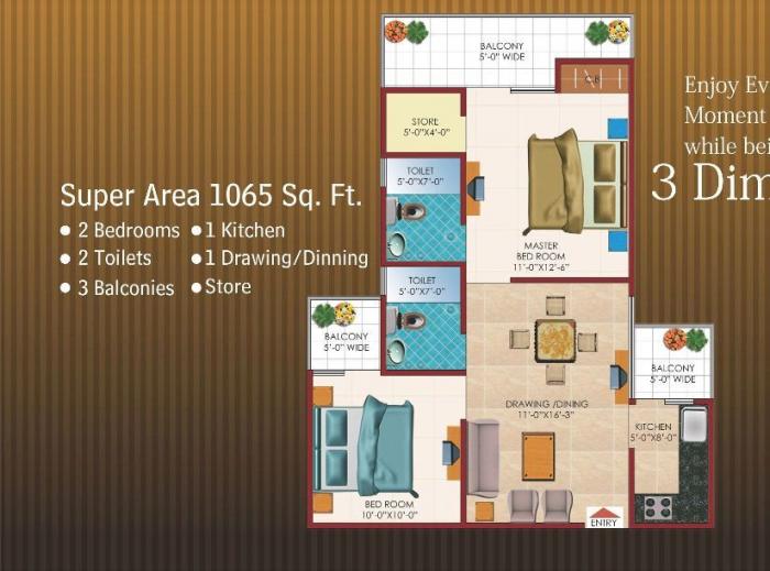 Krishna 3 Dimension - Floor Plan