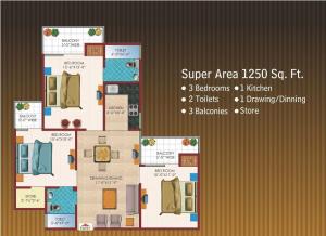 Krishna 3 Dimension - Floor plan
