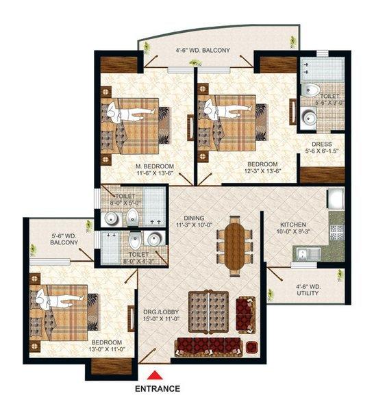 Pushpanjali Seasons - Floor Plan