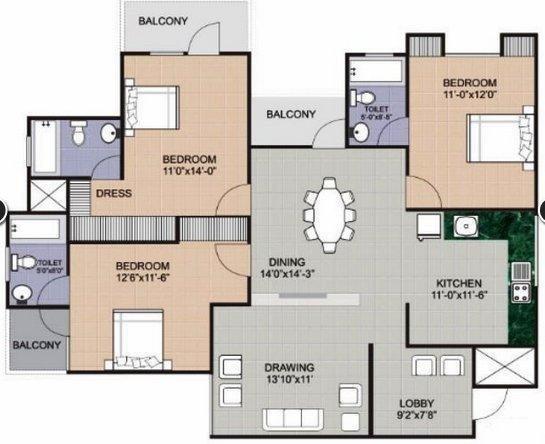 Vishwakarma Krishna Indraprastha - Floor Plan
