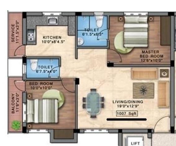 Blucon Pristine - Floor Plan