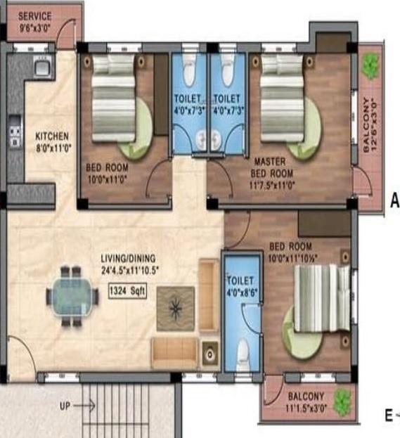 Blucon Pristine - Floor Plan