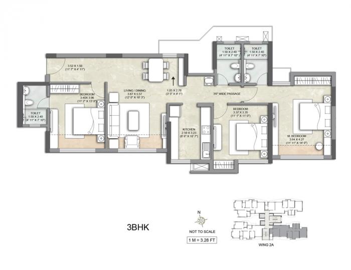 Kalpataru Pristine - Floor Plan