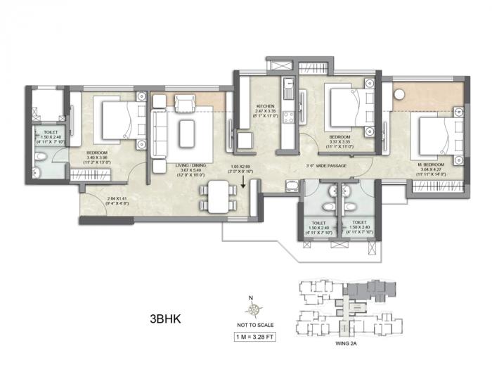 Kalpataru Pristine - Floor Plan