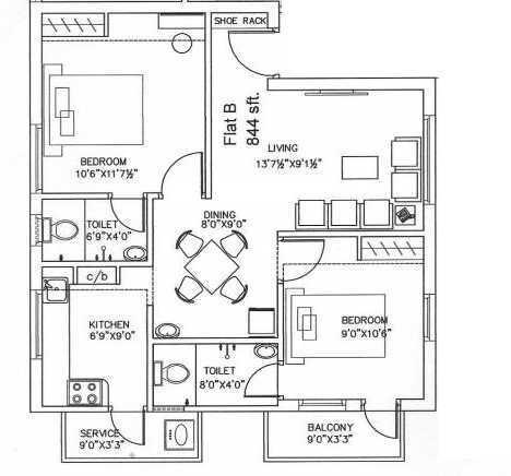 AK Aaji Maple - Floor Plan