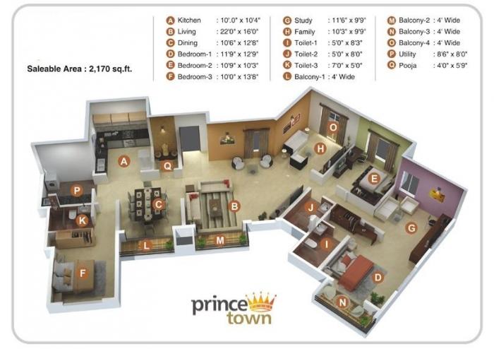 Kumar Princetown - Floor Plan
