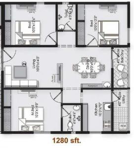Vaishno Square - Floor plan
