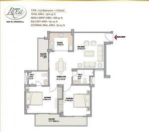 Eldeco Luxa - Floor plan