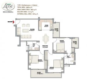 Eldeco Luxa - Floor plan