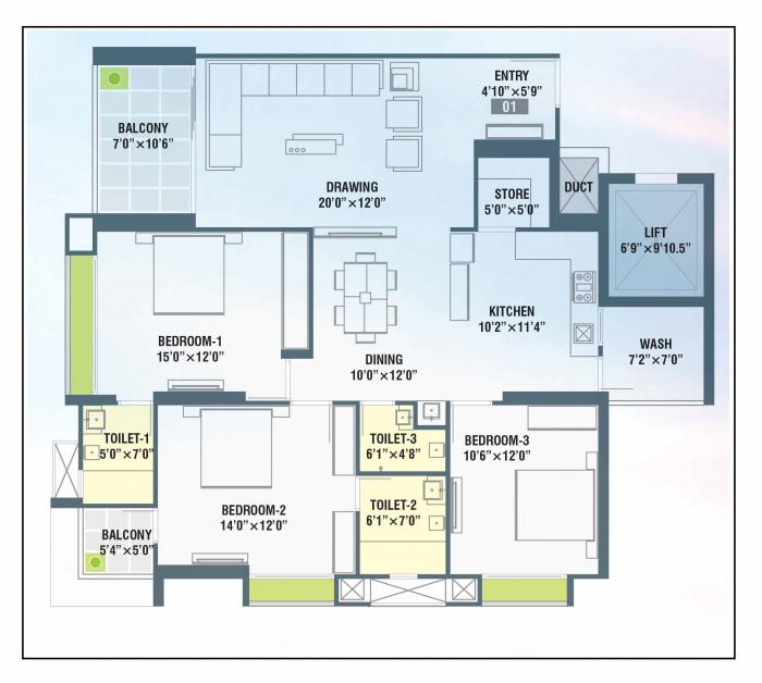 Takshashila Air - Floor Plan