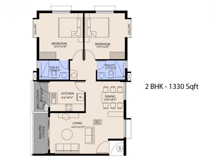 Landmark Lexa - Floor Plan