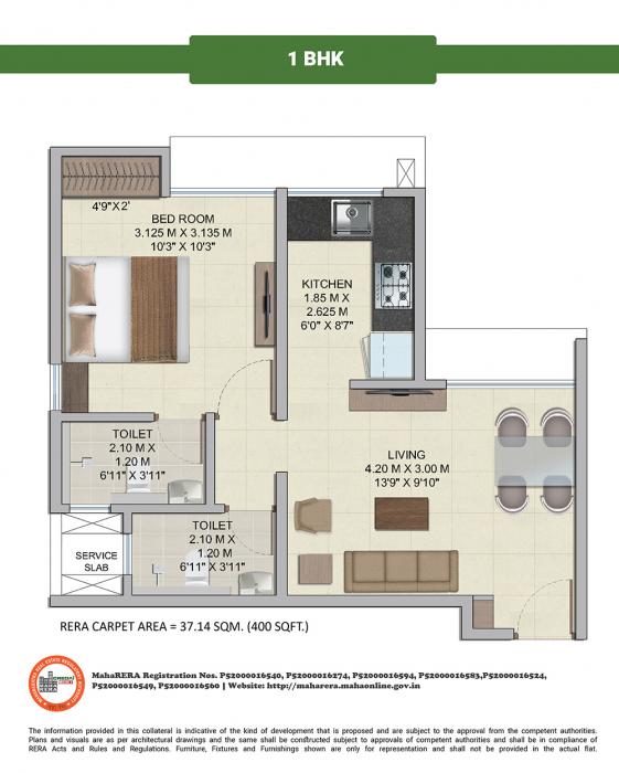 Wadhwa Codename Megaliving Wing F3 - Floor Plan