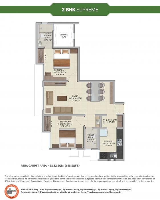 Wadhwa Codename Megaliving Wing F3 - Floor Plan