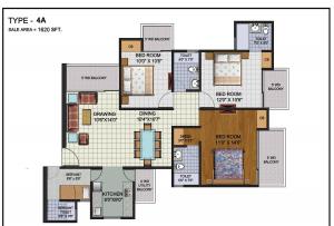 Amrapali Augusta Tower - Floor plan