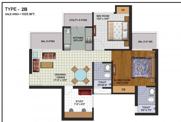 Amrapali Augusta Tower - Floor Plan
