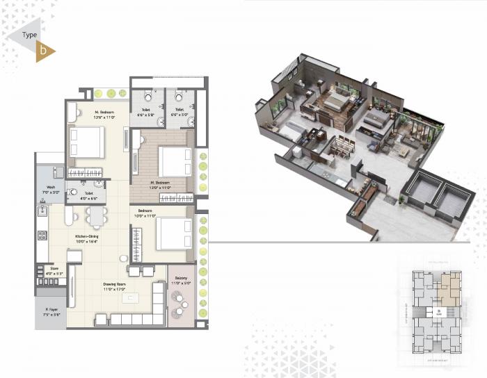 Ramdev Devasya Gold - Floor Plan