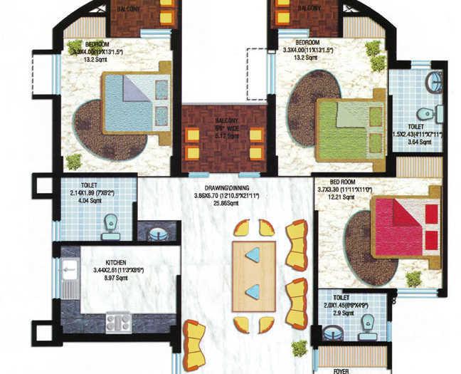 Mahadev Residency II - Floor Plan