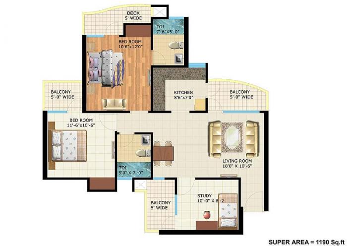 Antriksh Golf View Phase IV - Floor Plan