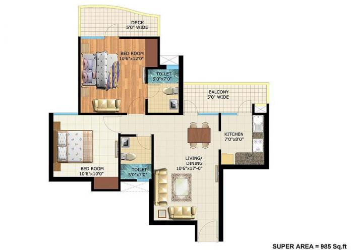 Antriksh Golf View Phase IV - Floor Plan