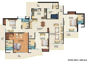 Antriksh Golf View Phase V - Floor plan