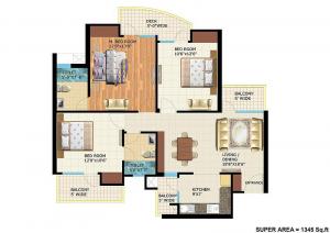 Antriksh Golf View Phase V - Floor plan