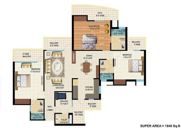 Antriksh Golf View Phase IV - Floor Plan