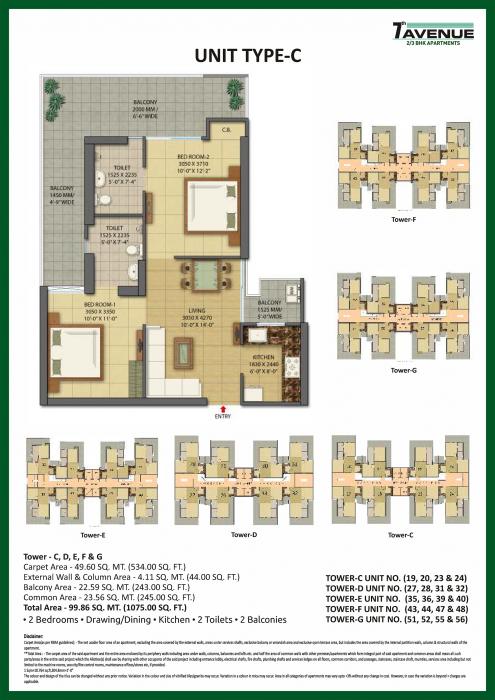 Sector Gaur City 7th Avenue Flat Price Gaur City 7th Avenue In